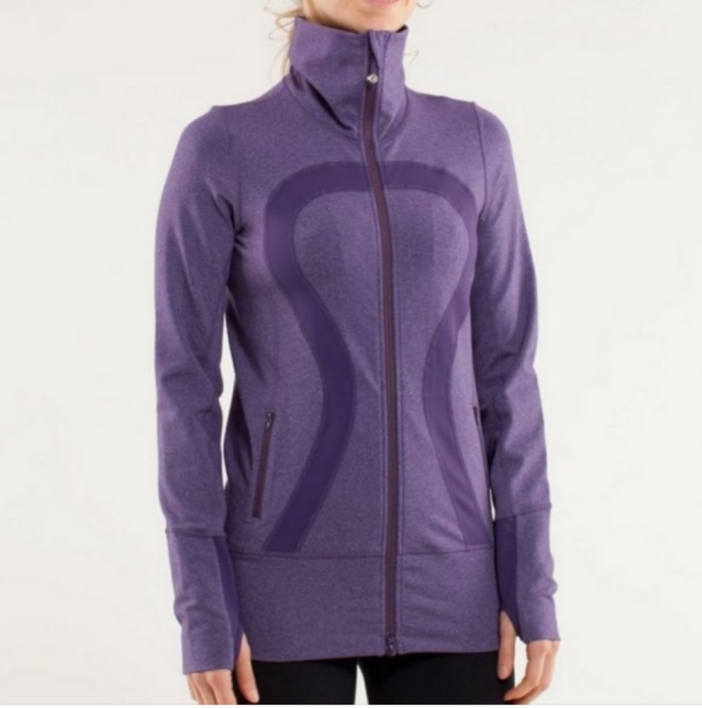 EUC lululemon In Stride Jacket Heathered Concord Grape Size 4